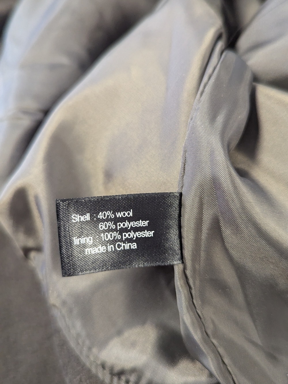 00913 NEW Lane Bryant Ruffle Wool Pea Coat Brown size 14/16 preppy military fall - Picture 6 of 7